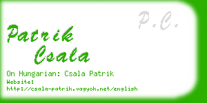 patrik csala business card